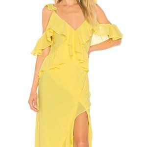 NWT Michael Costello x Revolve Yellow Collette Gown